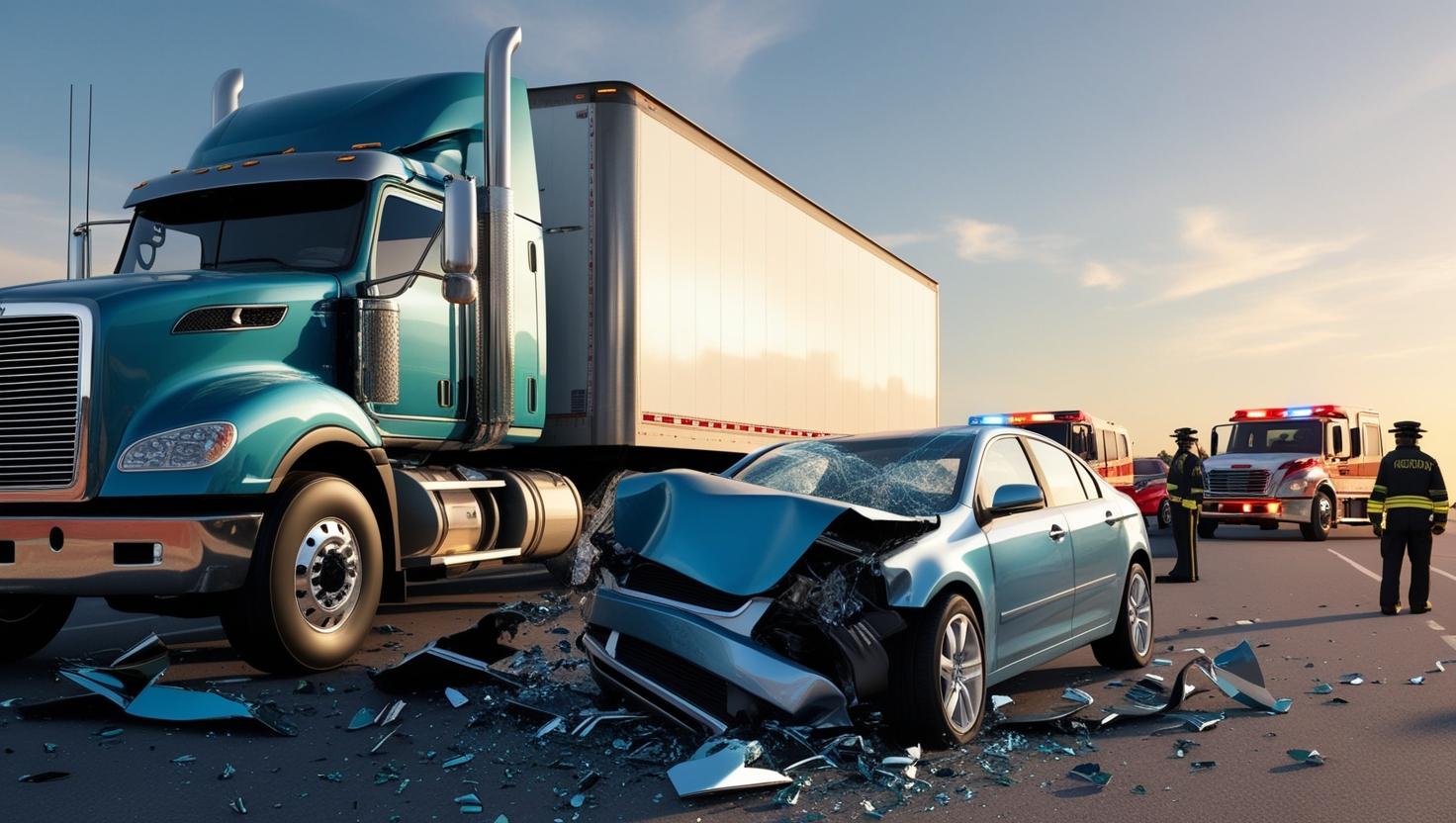 truck and car accident in Los Angeles California